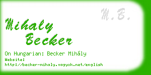 mihaly becker business card